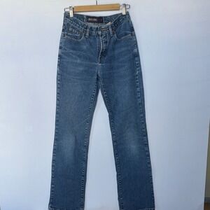90s Vintage Limited Jeans Women's 4 Long Medium Wash Straight Leg Jeans Cotton